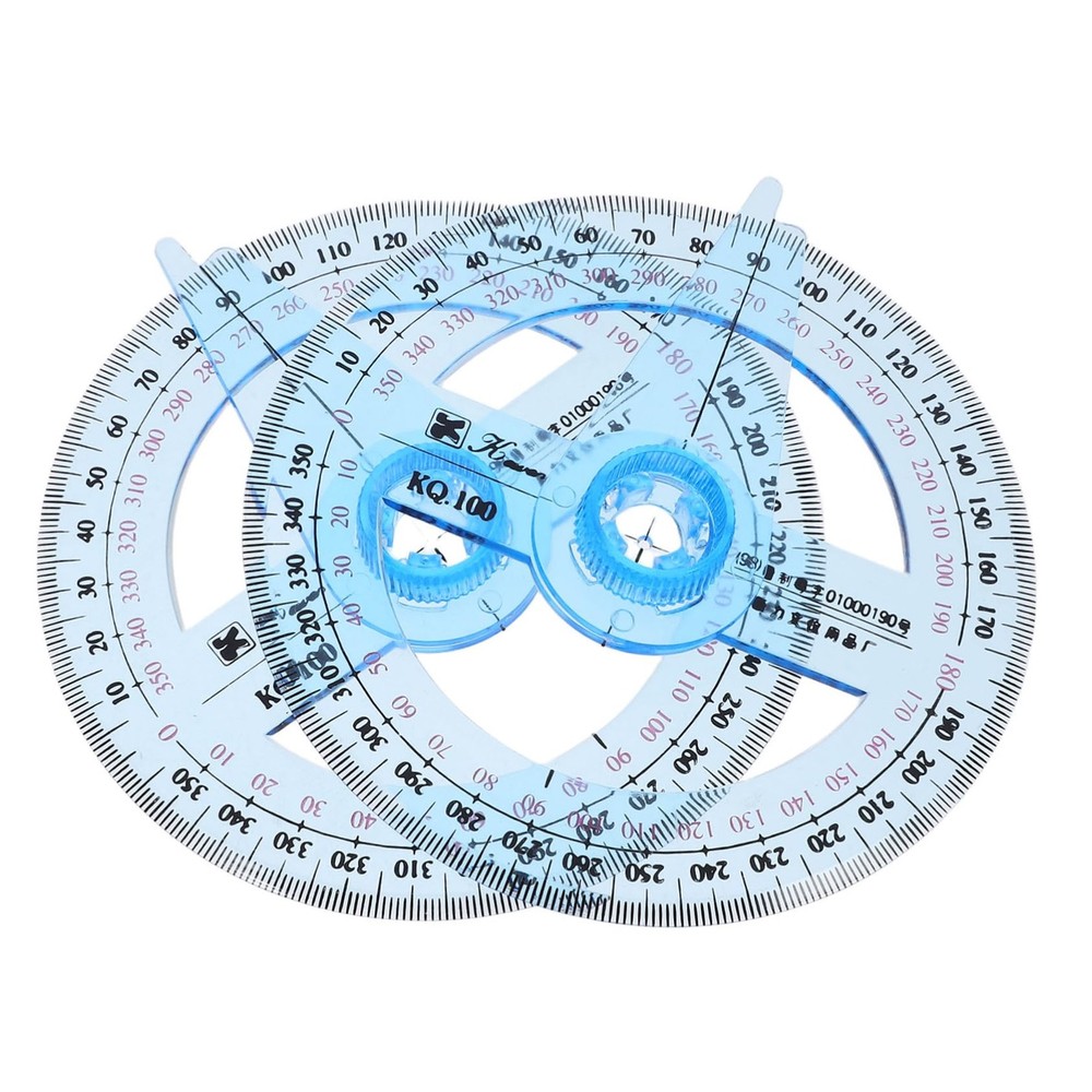 2Pcs Circle Protractor Drafting Tools Protractor Measuring Tool 360-degree Ma...