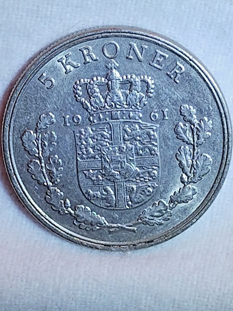 1961 Denmark 5 Kroner