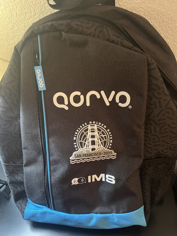 IMS San Francisco Black Blue Backpack New