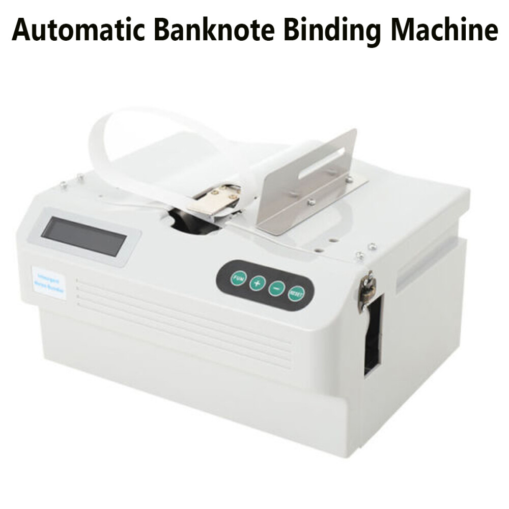 Automatic Small Banknote Binding Machine Strapping Bundling Money Packer 110V