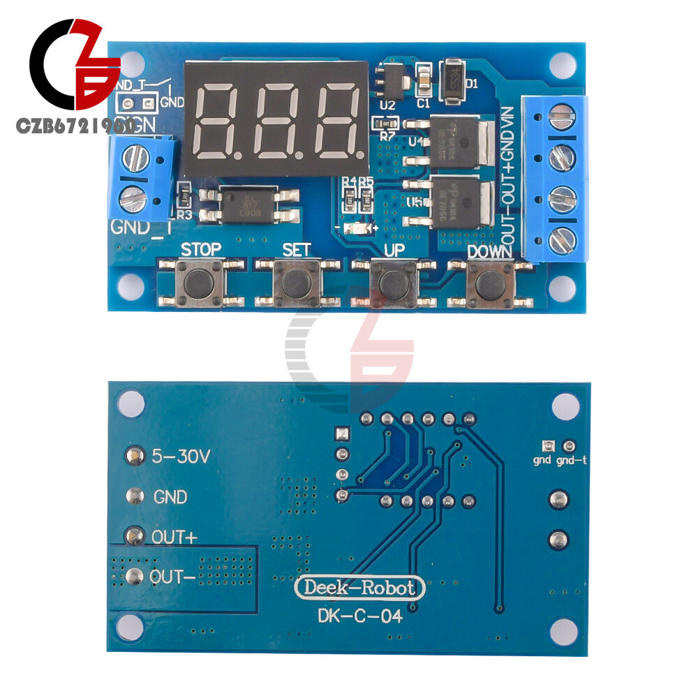 2PCS Trigger Cycle Timer Delay Switch Circuit Board MOS Tube Control Module