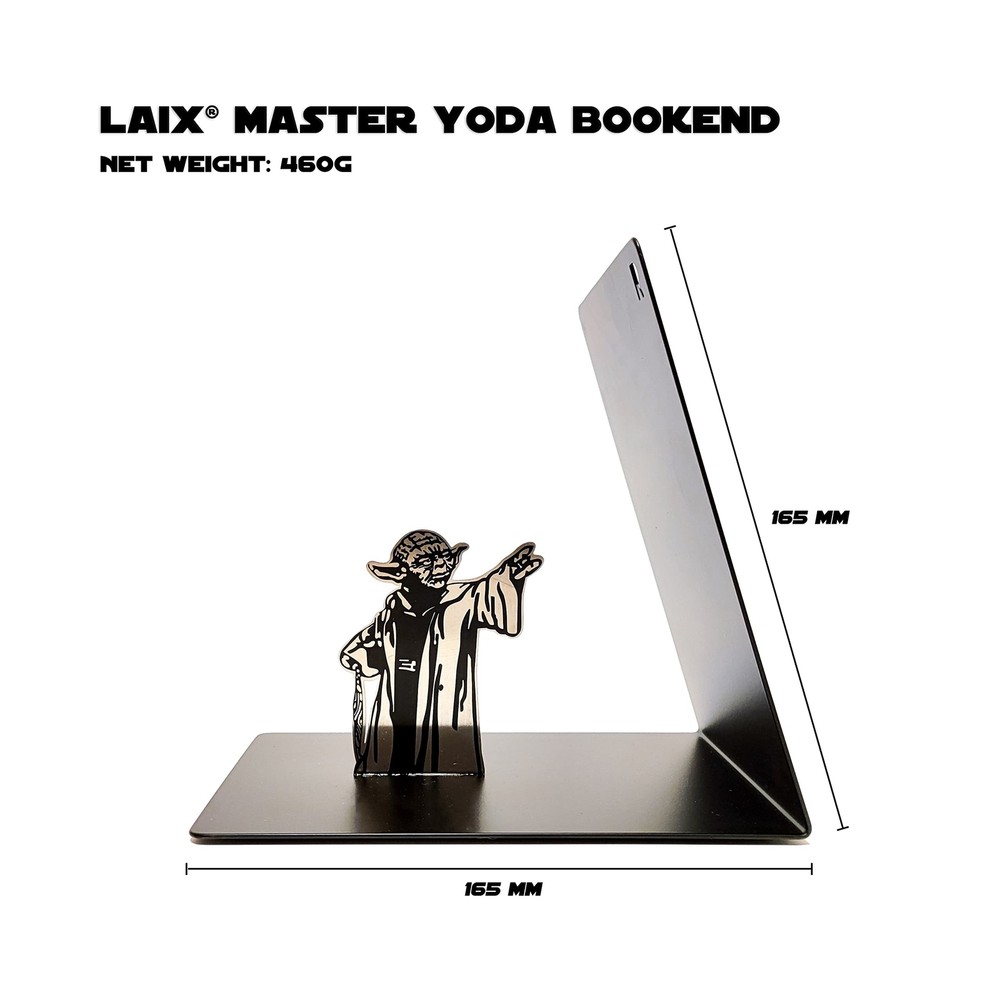 Master Yoda Force Metal Bookend, Double-sided Printing Yoda Pattern, Creative...
