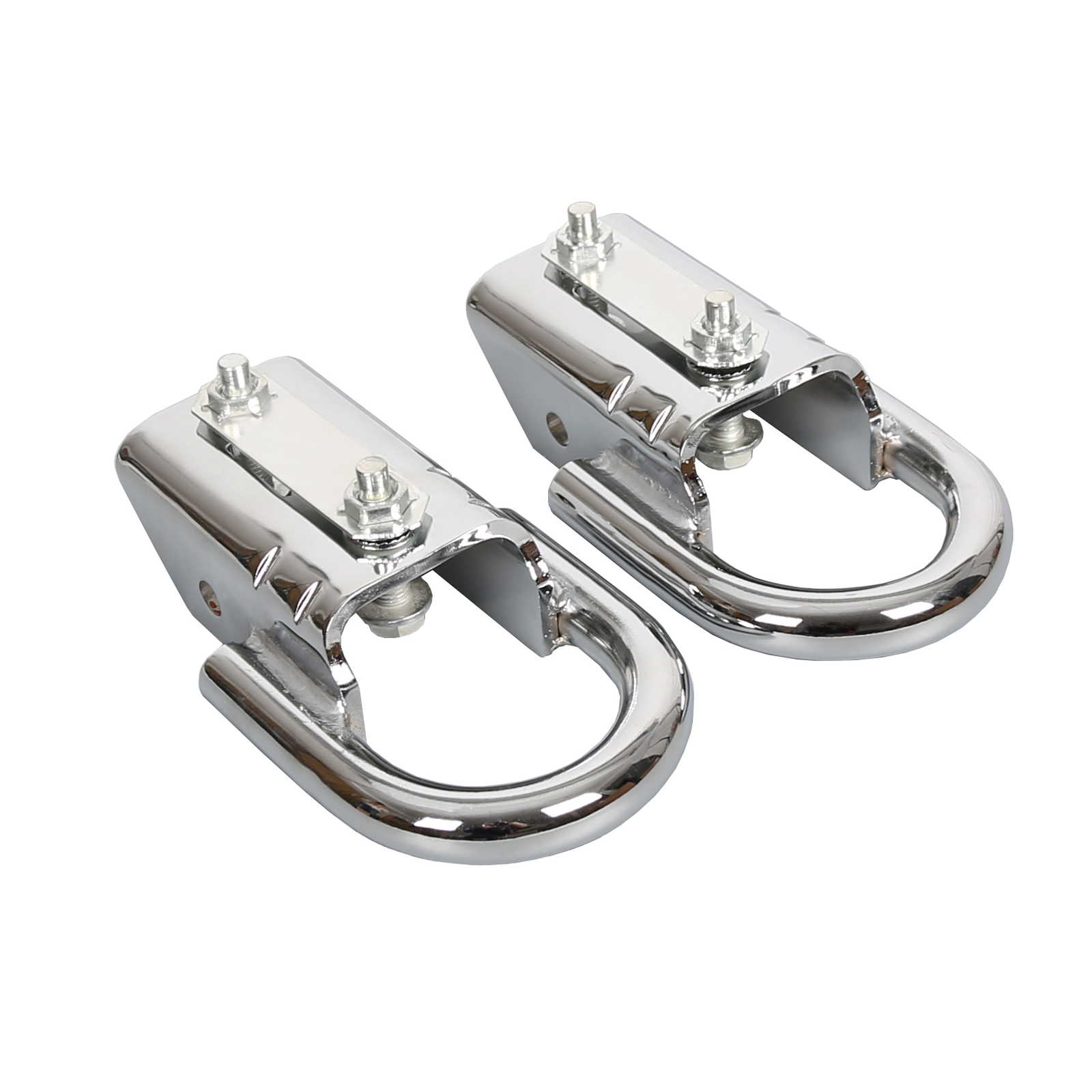 Fit For 2004-2024 2008 2009 Ford F150 F-150 Chrome Tow Hooks w/ Hardware - Pair