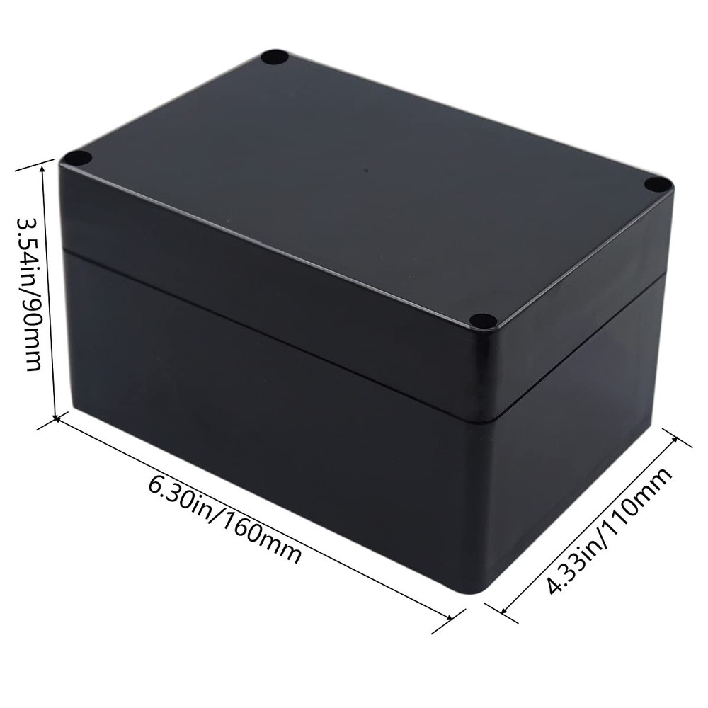 Project Box IP65 Waterproof Junction Box ABS Plastic Black Electrical Boxes D...