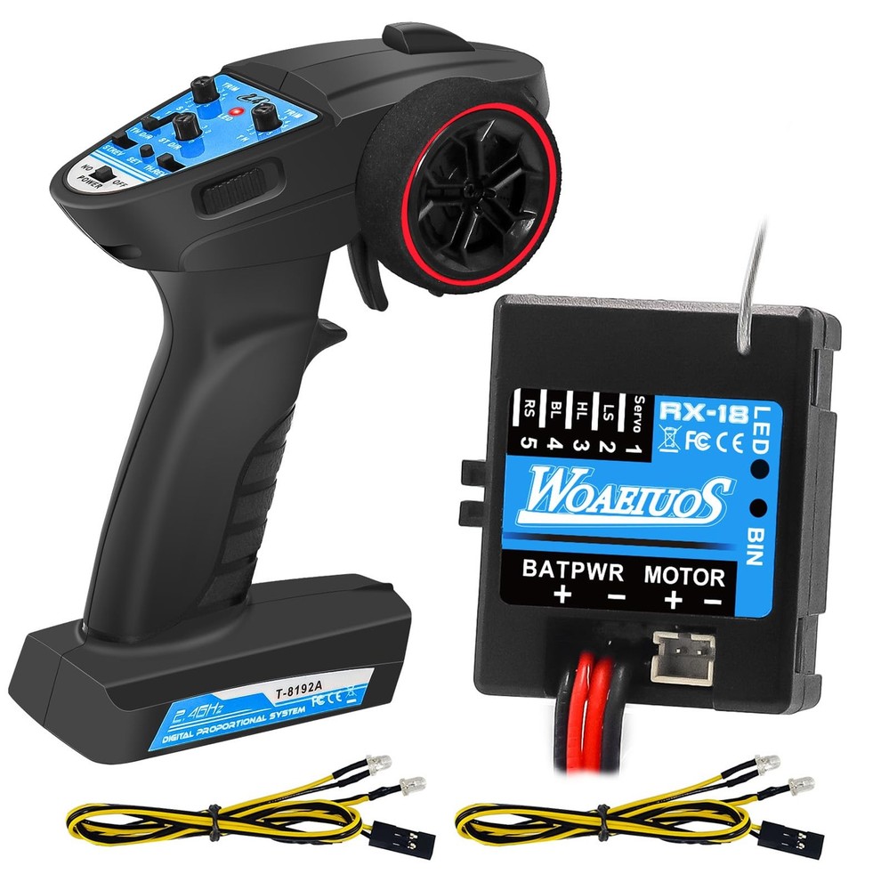 2 in 1 ESC & Receiver with 2.4G RC Transmitter ESC Remote Controller Combo