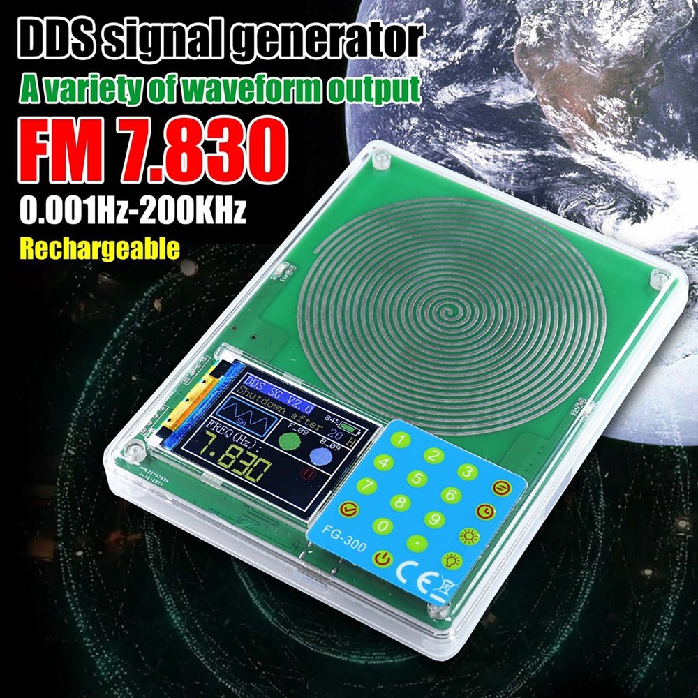 Frequency Generator Device 0.001Hz-200kHz Range with 13 Waveforms and Keypad