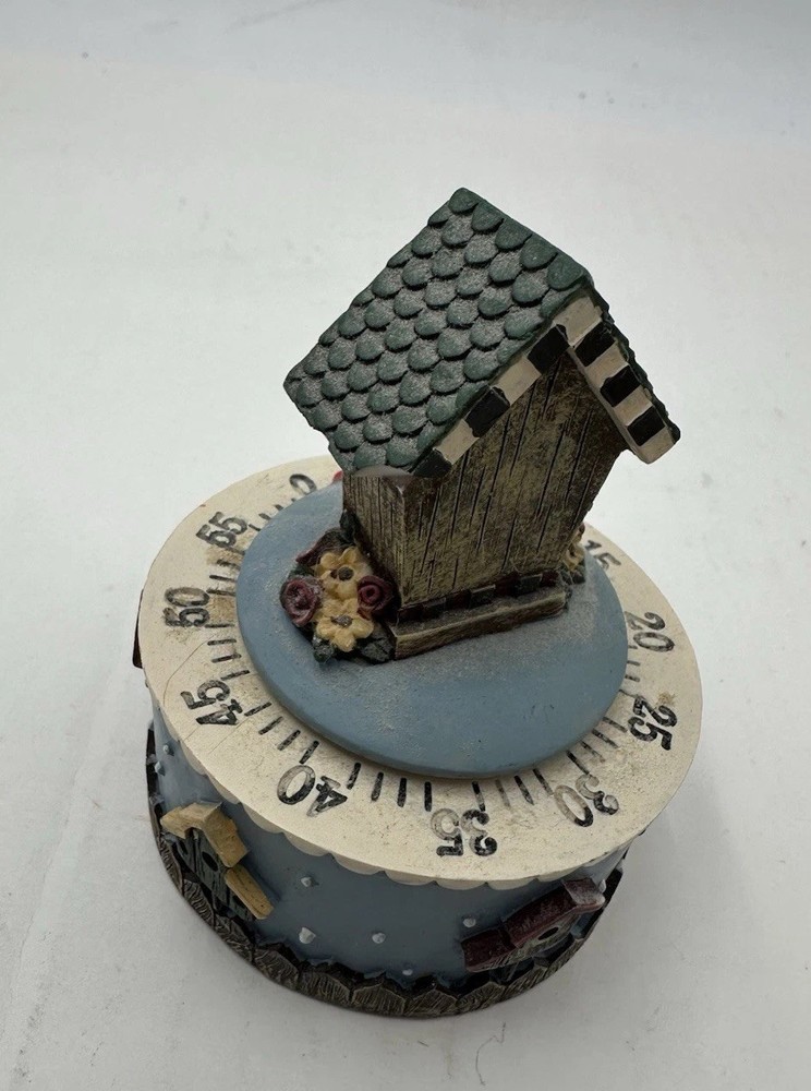 Vintage Birdhouse Kitchen Timer Working Resin M2