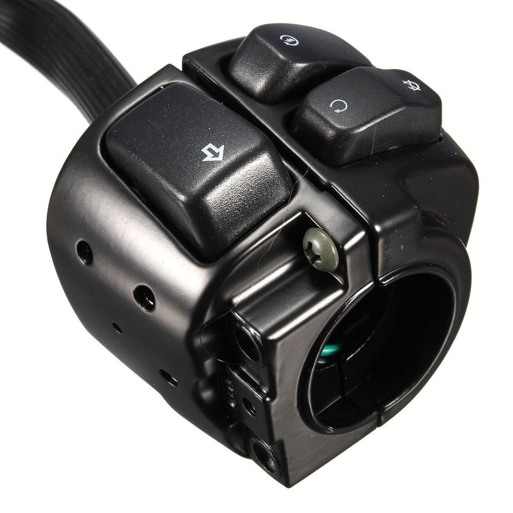 1 Pair Switch for Motorcycle Handlebar Indicator Lights (25mm) with Cable Bau6636