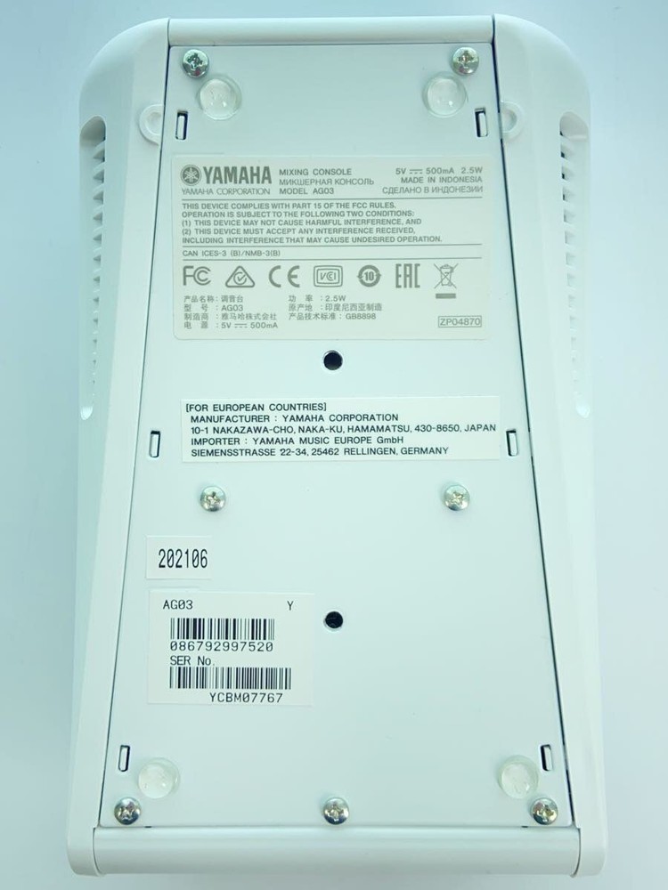 Yamaha Mixer 3ch Webcasting With Audio Interface USB Used