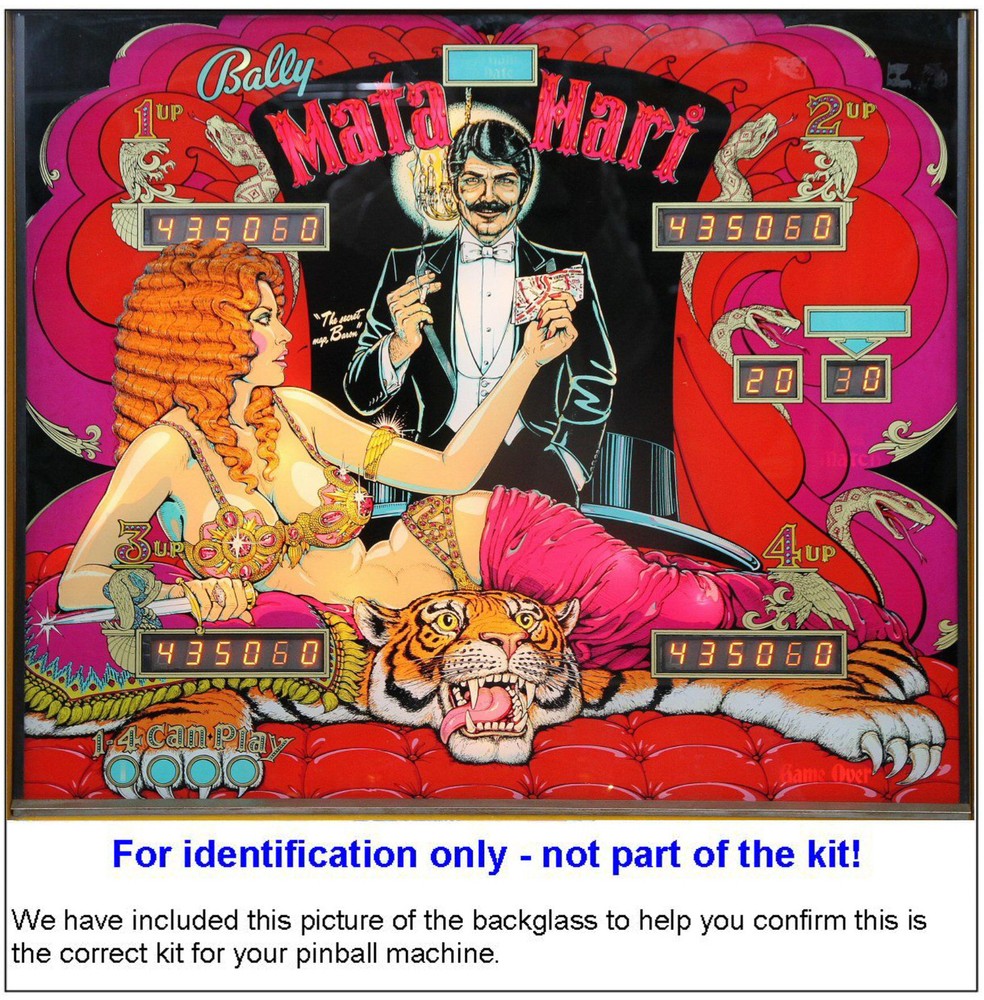 1978 Bally Mata Hari Pinball Machine Rubber Ring Kit