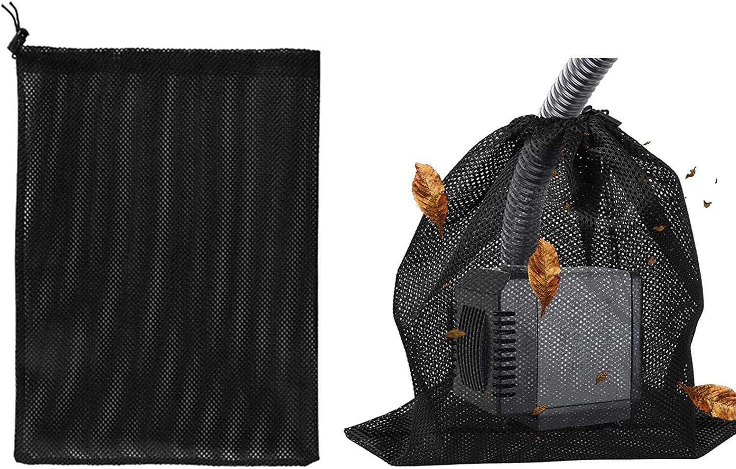 1/4Pc Water Pump Filter Net Tear Resistant Drawstring Pond Pump Barrier Mesh Bag