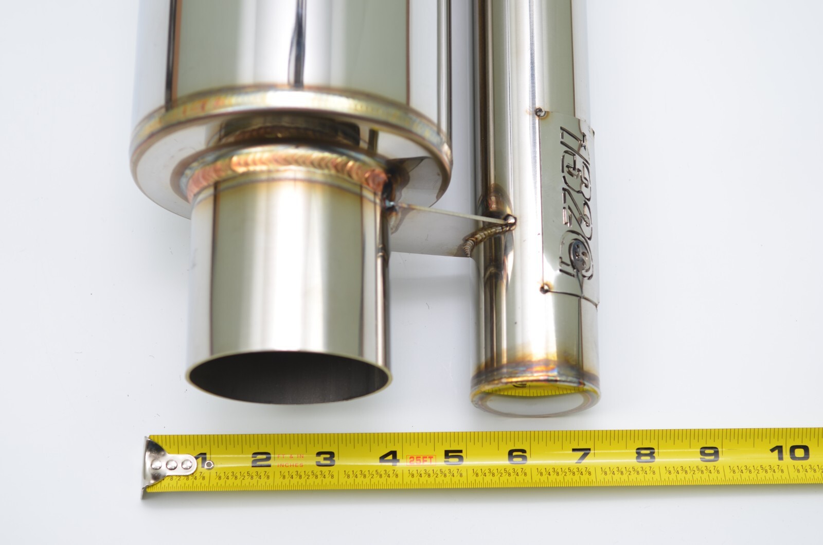 1320 ultra quiet QW resonator muffler stainless steel universal 3" inlet & out