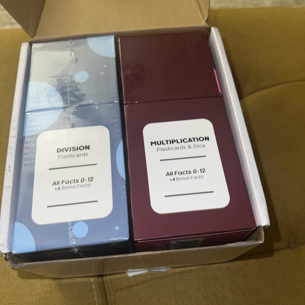 Think Tank Scholar Math Division,Multiplication Flash cards & Dice Bundle Fre🎁