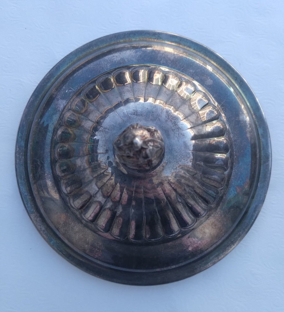 Vintage Silver Plated Lidded Candy Dish 6 inches Serving Dish Small