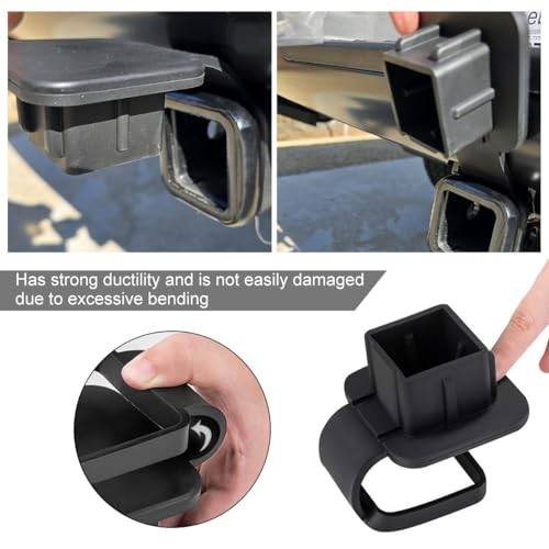 Trailer Hitch Cover, Tow Hitch Cover Tube Dustproof Plug Cap Plain Black