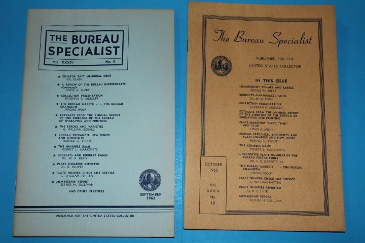 The Bureau Specialist Journal 1963 Full year BlueLakeStamps Timeless info