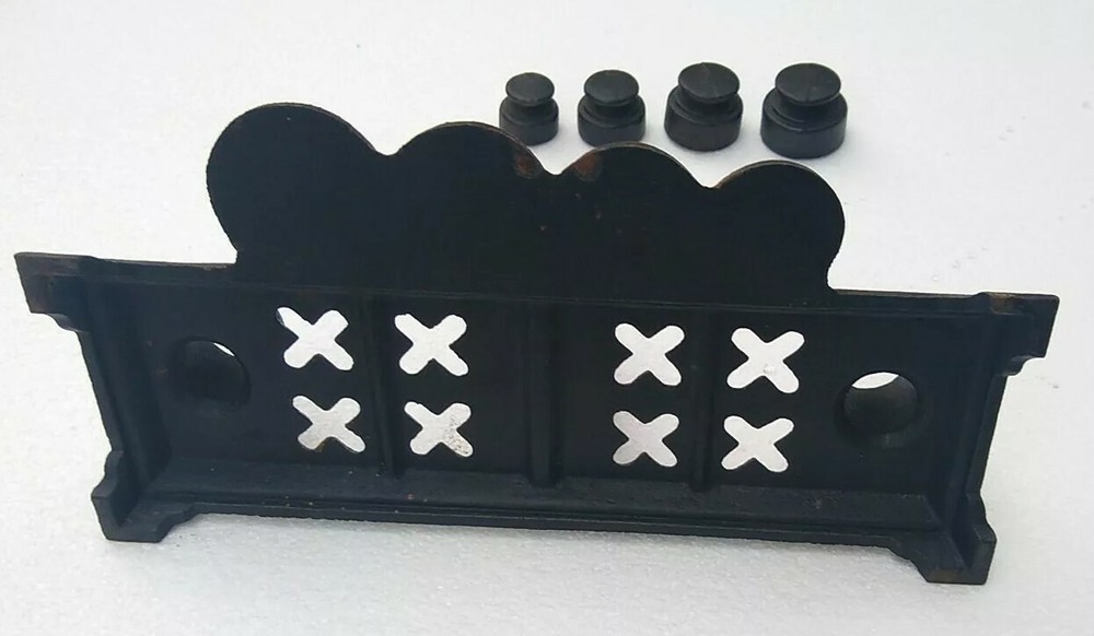 Small Cast Iron Balance Scale Marked J. W. Missing Plate