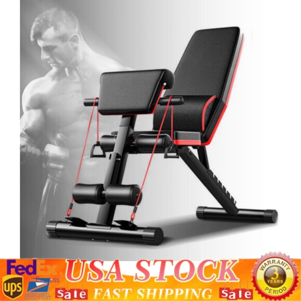 Adjustable Workout Bench Foldable Utility Weight Bench Home Gym Strength Train