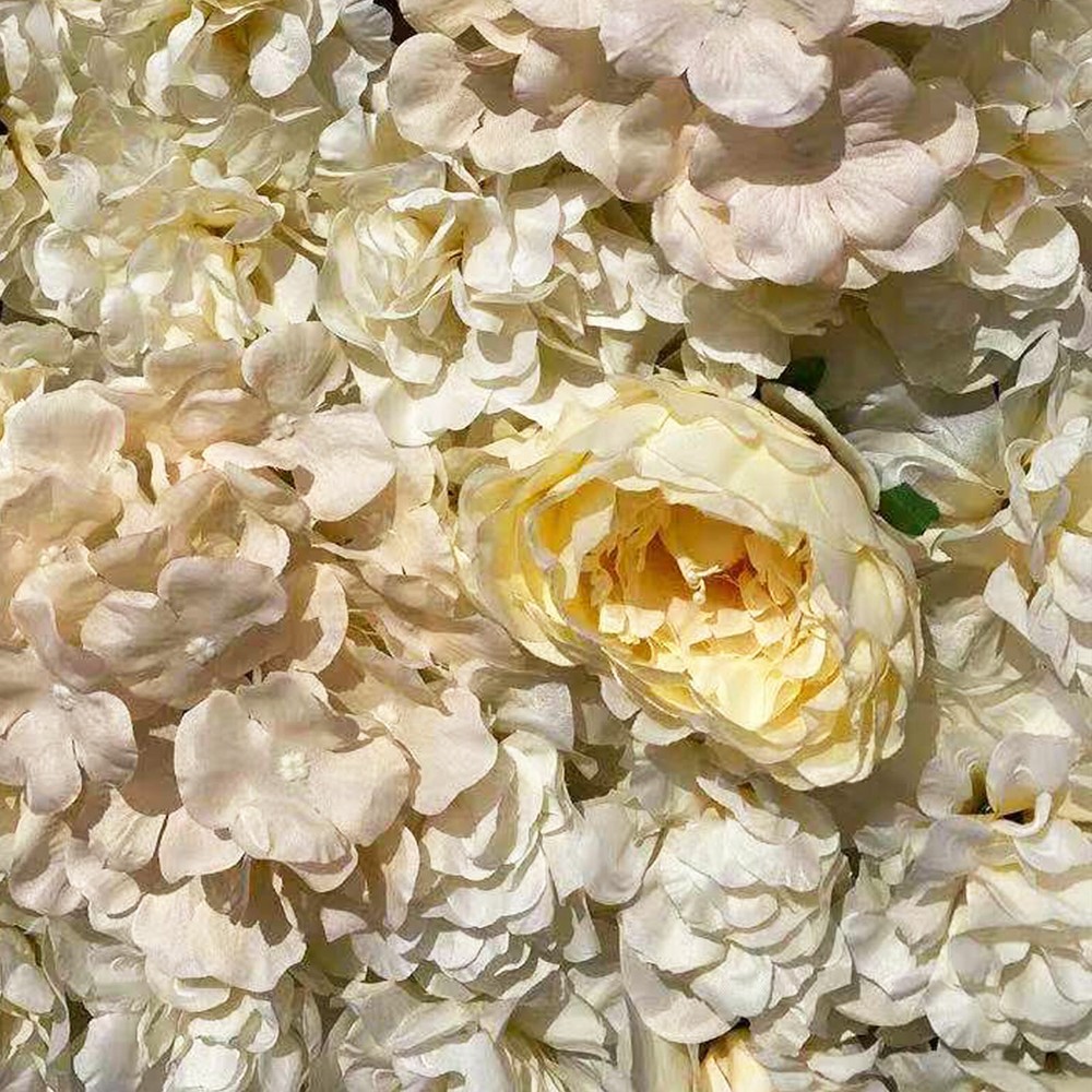 6pcs Artificial Flower Wall Hydrangea Panel Mat Pad Wedding Backdrop 60x40 cm