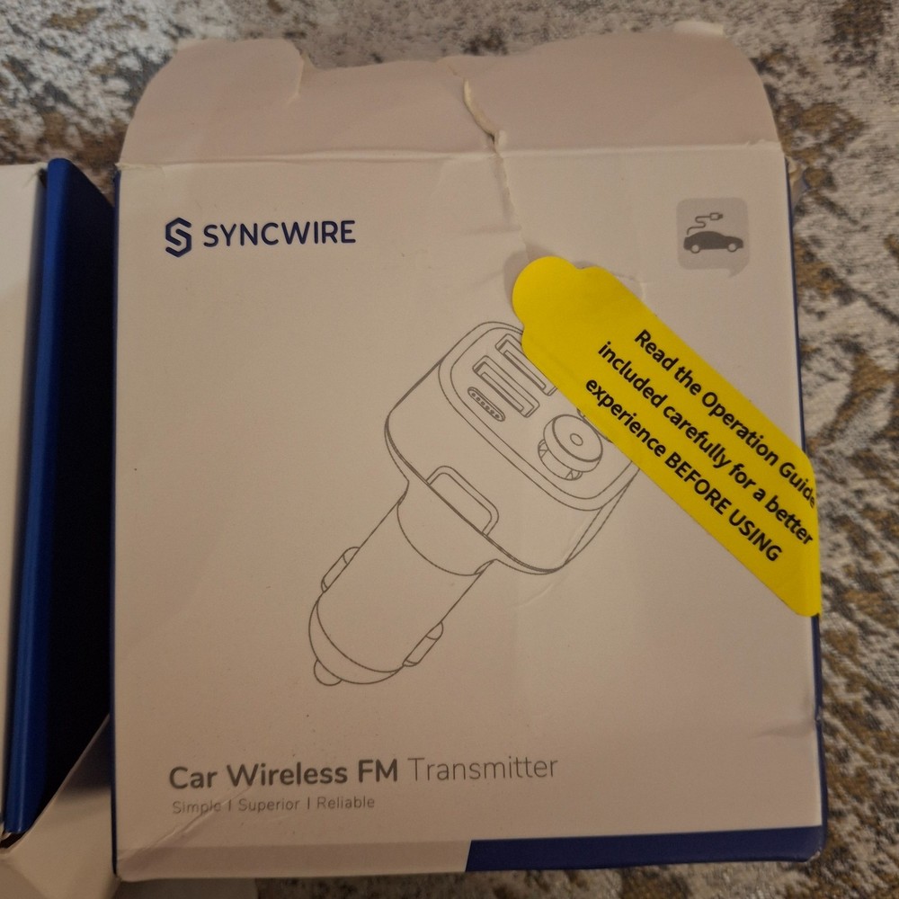 SyncWire Wireless FM Transmitter Bluetooth & Magnetic Car Vent Mount MagSafe