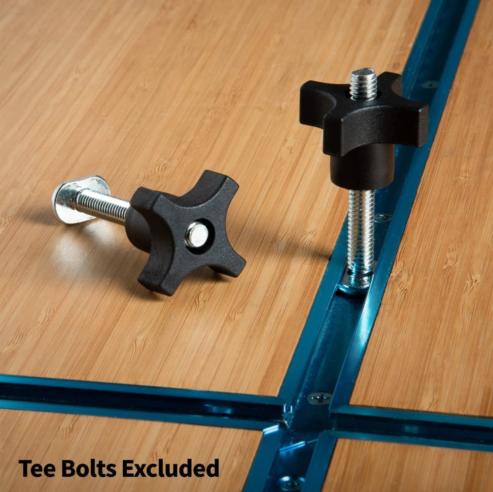 5 Pack 5/16"-18 4 Point Knobs, Threaded Clamping Knobs for T Track & Table Sa...