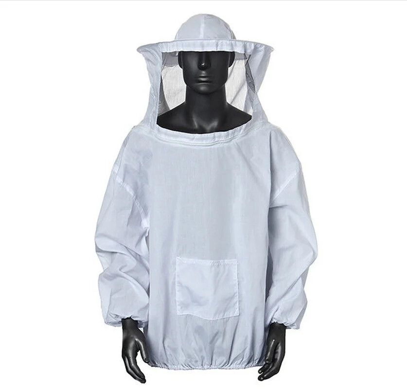 Protective Beekeeping Jacket Veil Smock Beekeeping Hat Sleeve Beekeeper Suit