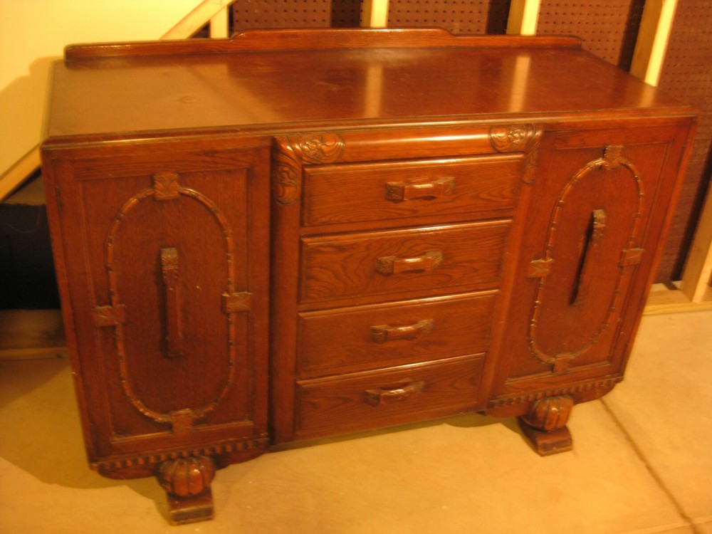 Antique Sideboard Buffet Cabinet