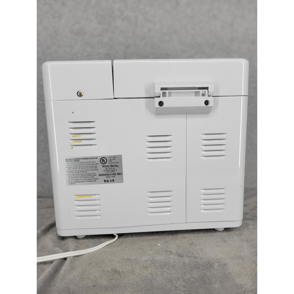 West Bend Automatic Bread & Dough Maker Machine, Model 41028, White