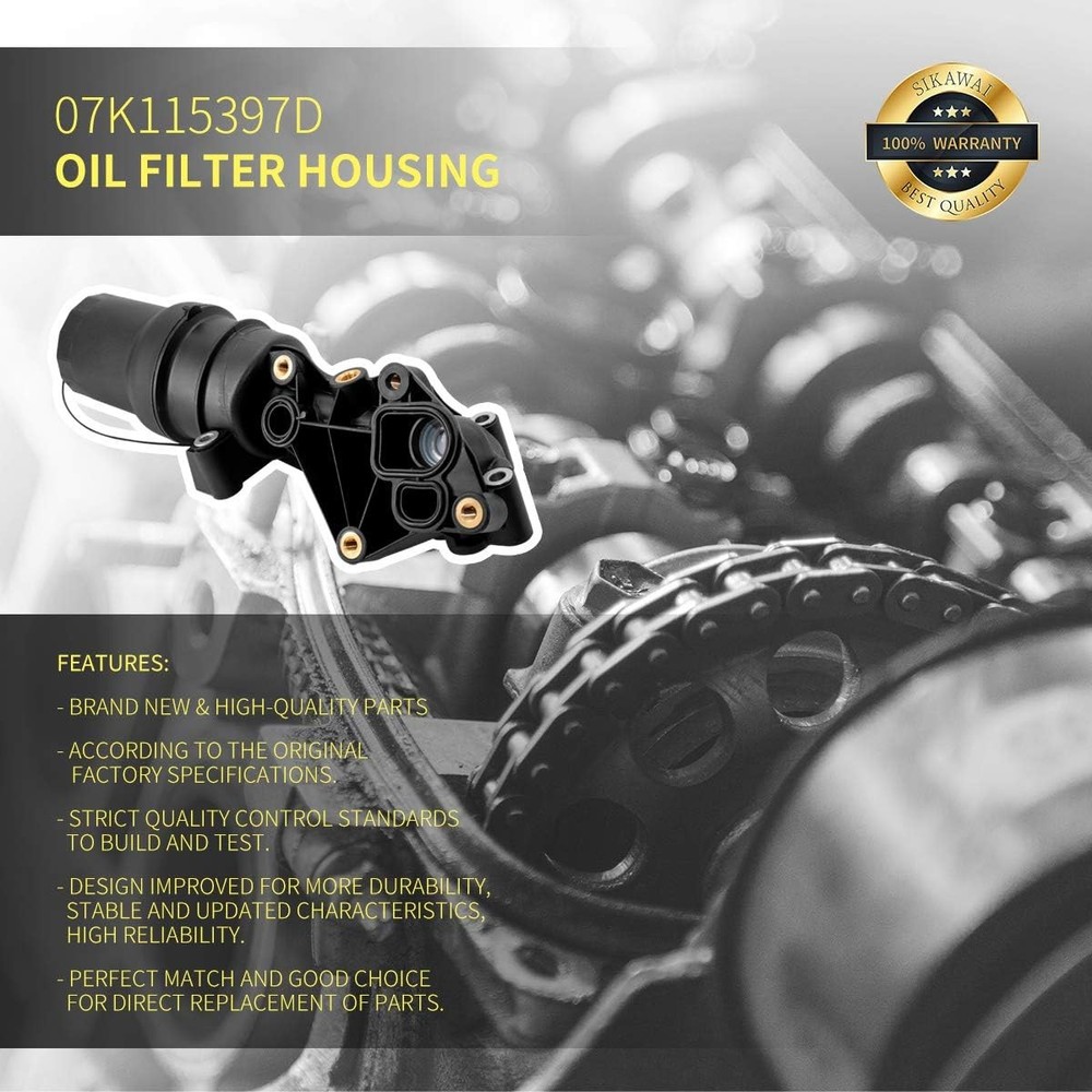 Upgraded Engine Oil Filter Base 07K115397D Housingg Assembly by...