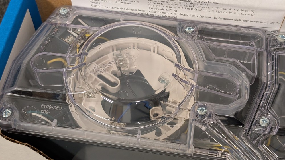 System Sensor intelligent non-relay duct smoke detector DNR