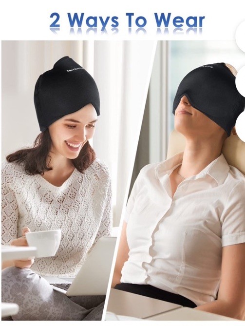 CHENOVE Migraine Ice Cap Headache Compression Cooling Ice hat Full Coverage