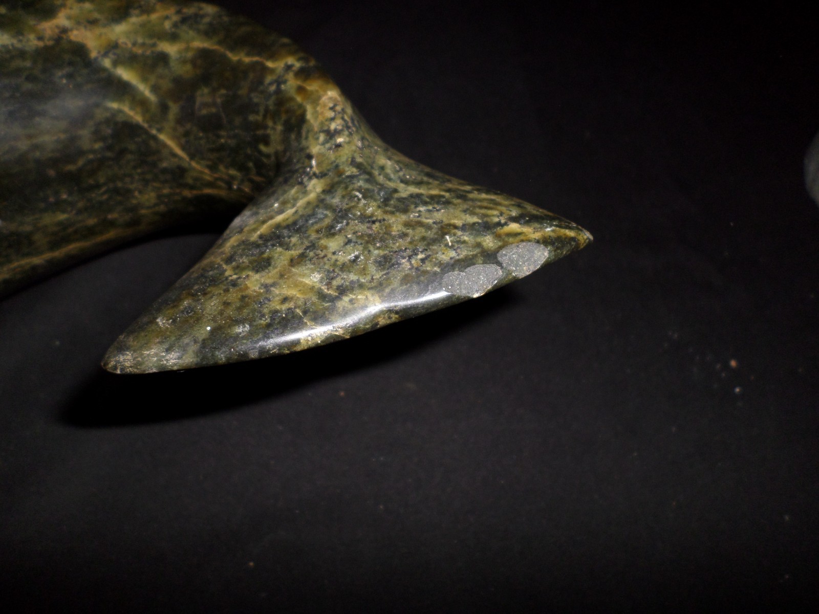 Fine Antique Native American Alaskan Cape Dorset Carved Serpentine Whale 10lb