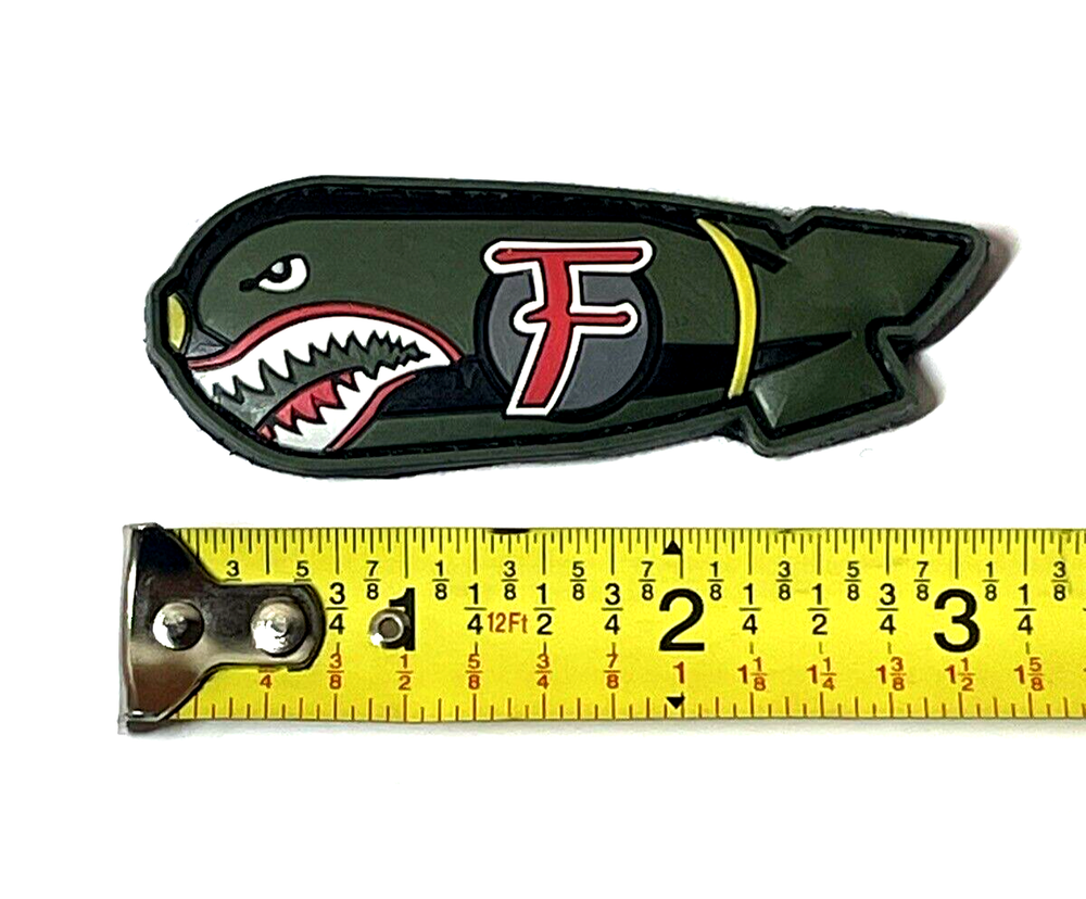 Dropping F Bomb PVC Patch, Tactical Morale WW2 Style Military Hook & Loop 3D