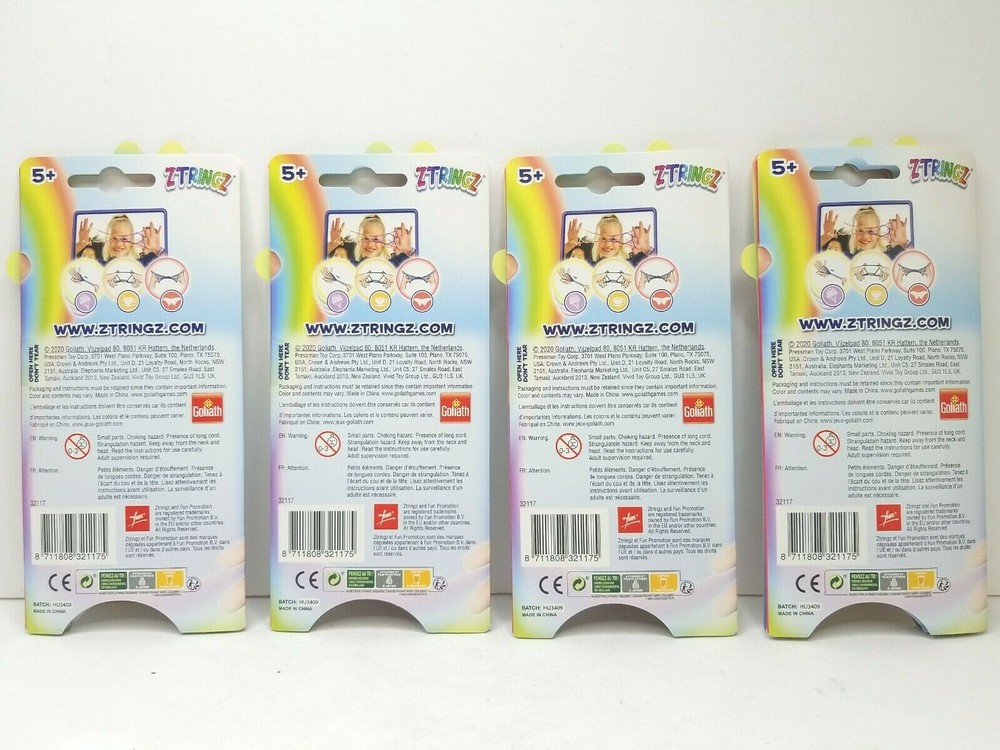 4 ZTRINGZ Original Rainbow Rope Create Finger String Shape Activity Fun Gift NEW