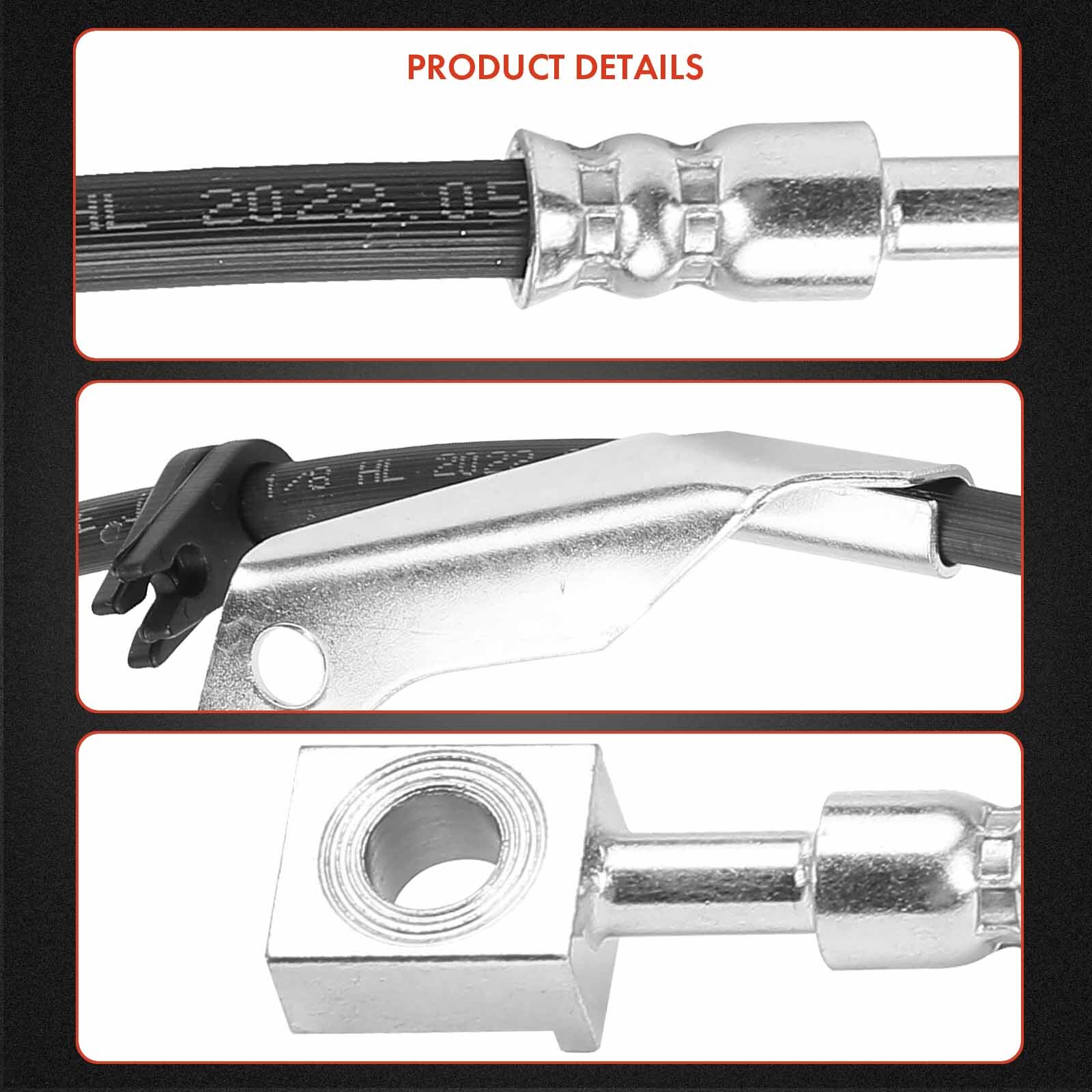 2x Front LH&RH Brake Hydraulic Hose for Chevrolet Equinox 2010-2016 GMC Terrain