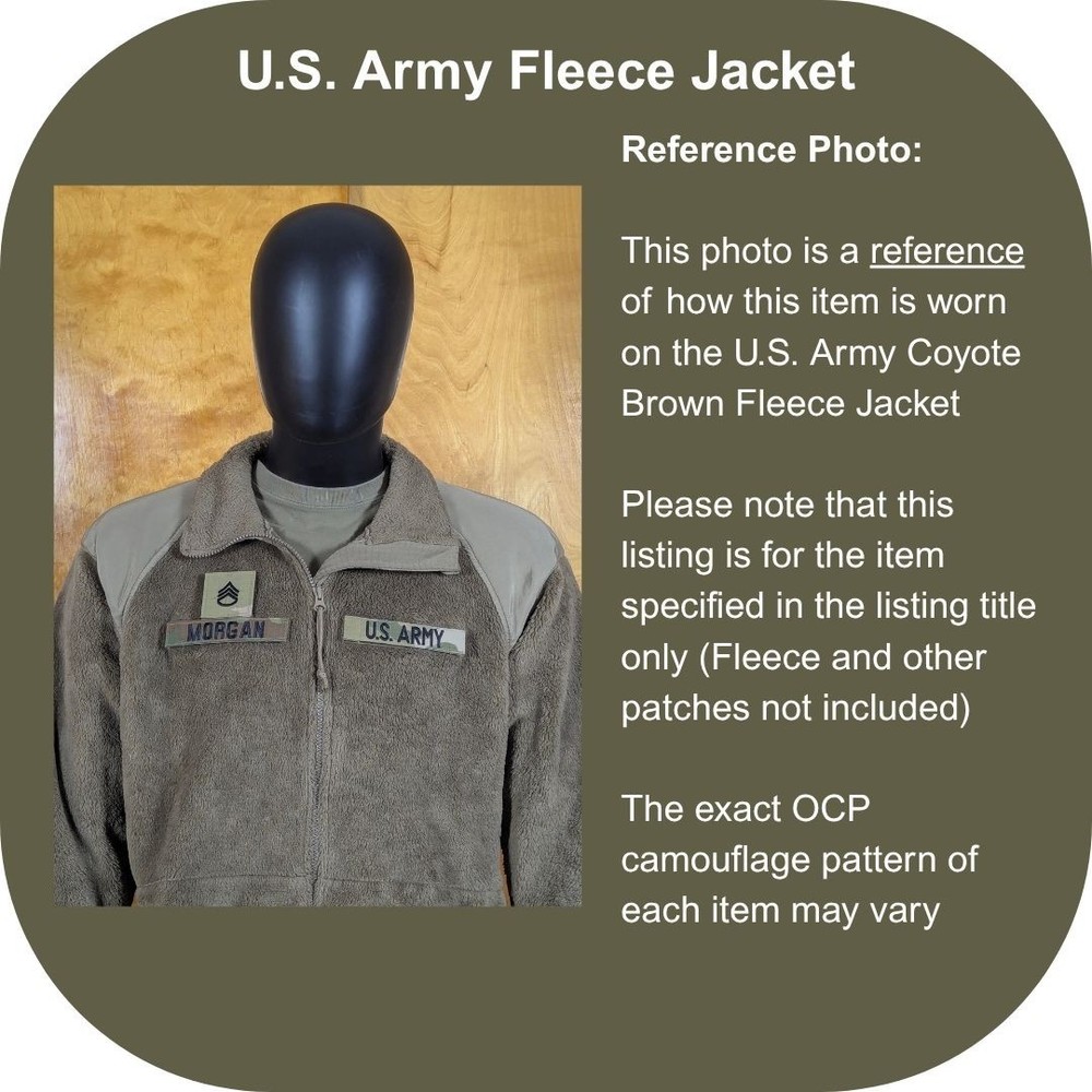Staff Sergeant (SSG) OCP Rank Patch, Hook Fastener, Army Combat Uniform (ACU)