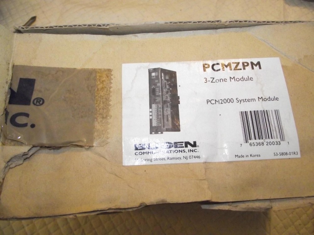 BOGEN PCM-ZPM 3-ZONE MODULE FOR PCM2000 ZONE PAGING SYSTEM, NEW