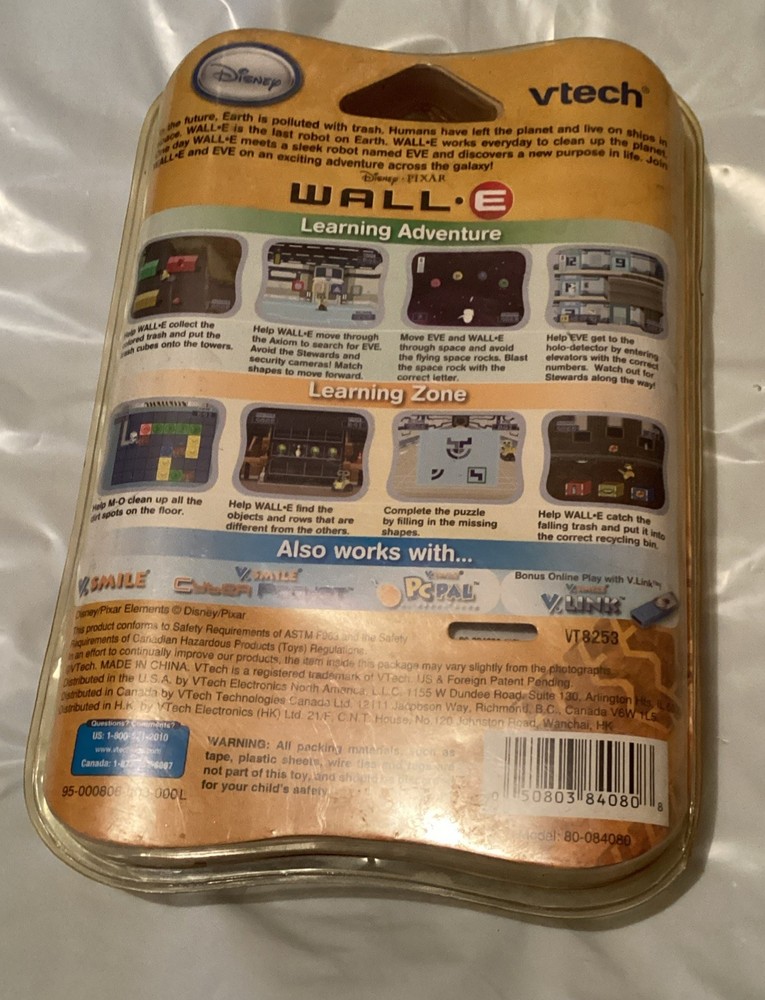 VTech VSmile VMotion Active Learning System Disney Pixar WALL-E Game 3-5 Yrs New
