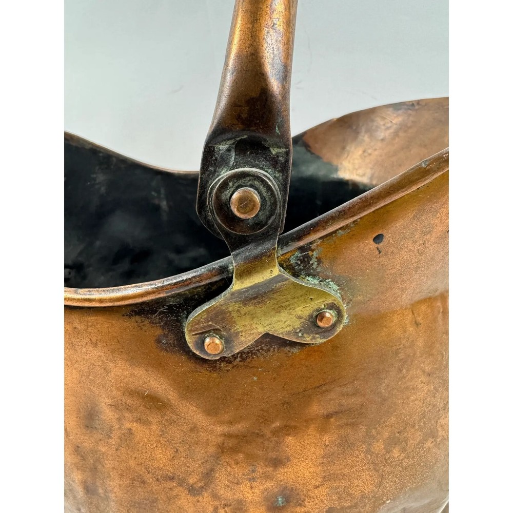 victorian copper helmet coal scuttle