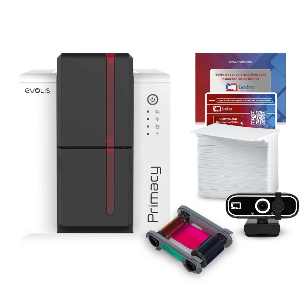 Bodno Evolis Primacy 2 Dual Sided Printer & Complete  Bronze Edition ID Software