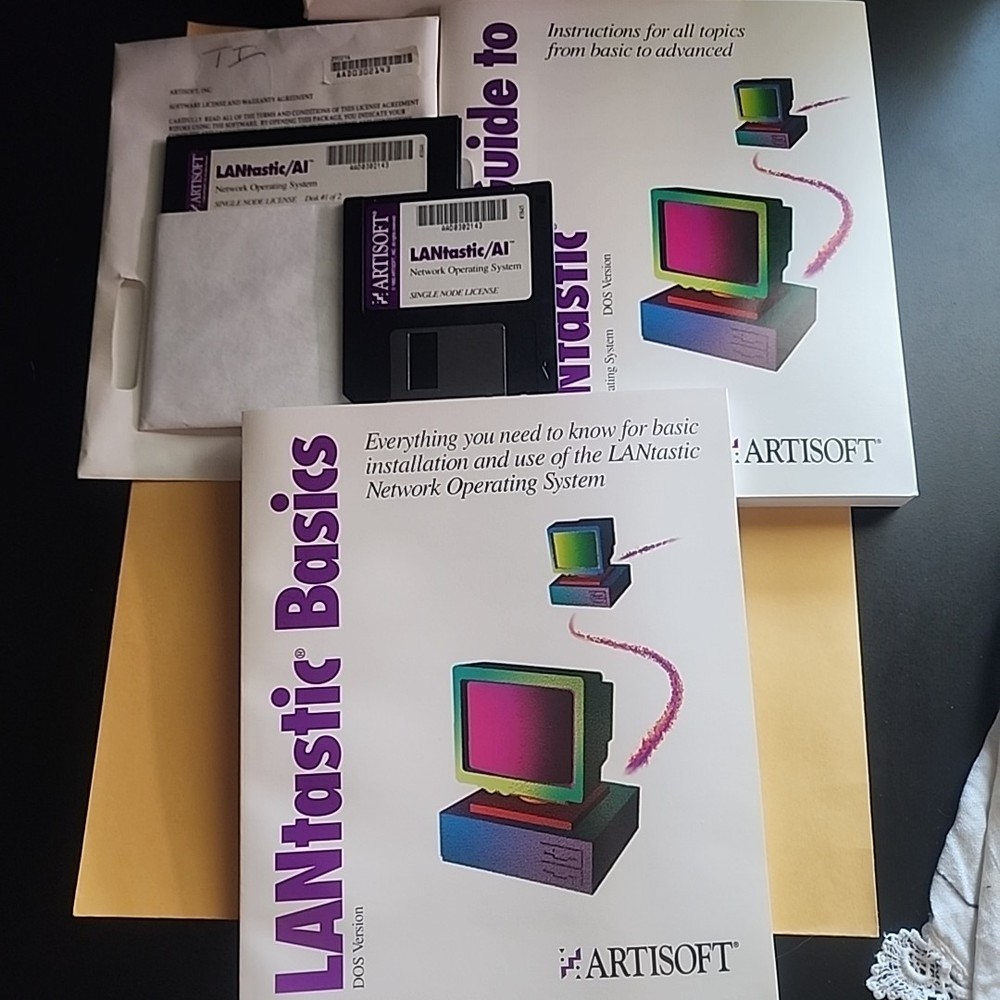 Artisoft LANtastic 5.0 AI Network Single Node Operating System Software Kit