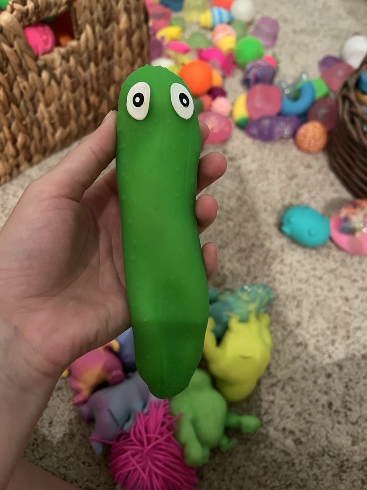Stretchy Sand Filled Pickle Lightly Used