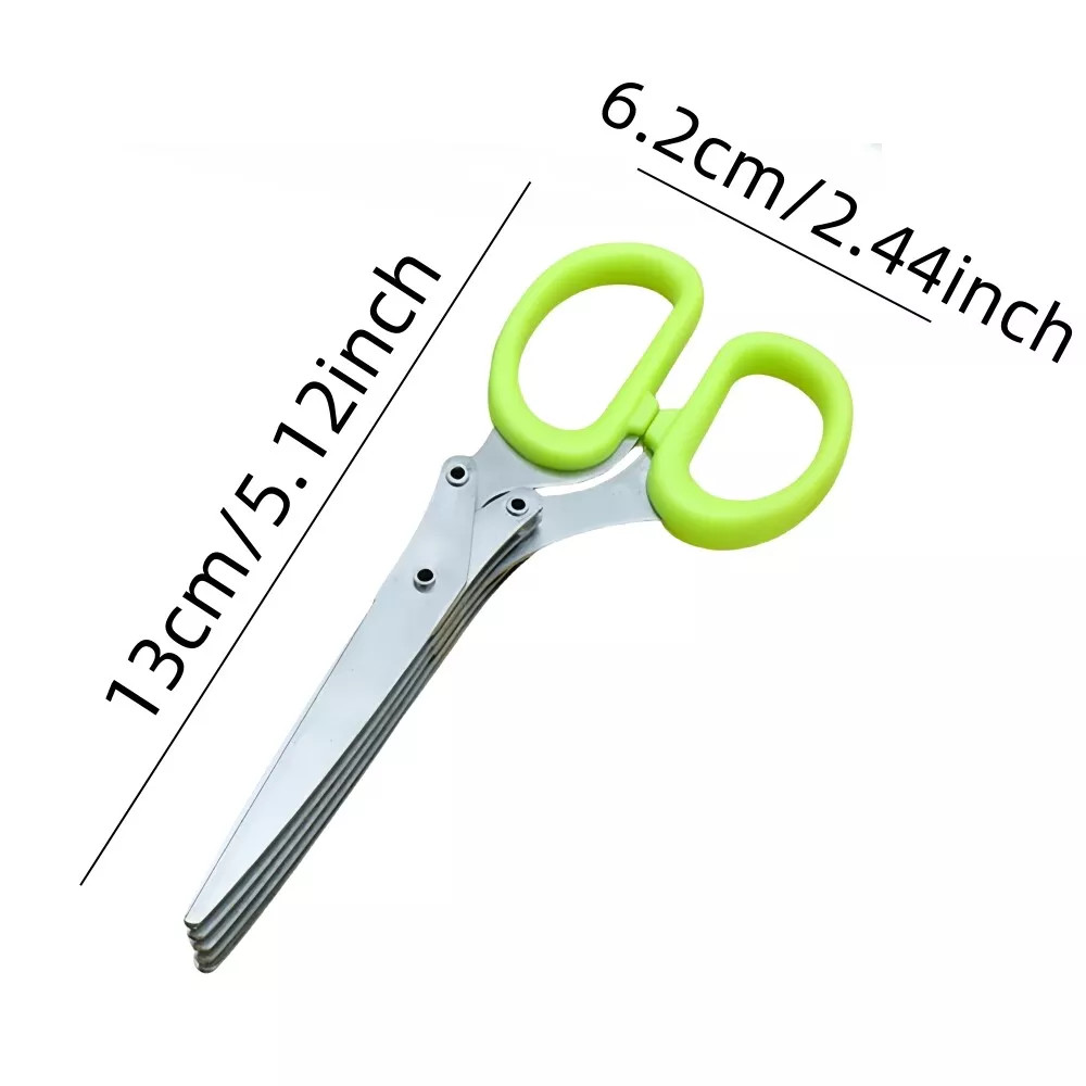 2Pack Herb Cutter Scissors 5 Blade Scissors Kitchen Multipurpose Cutting Shears