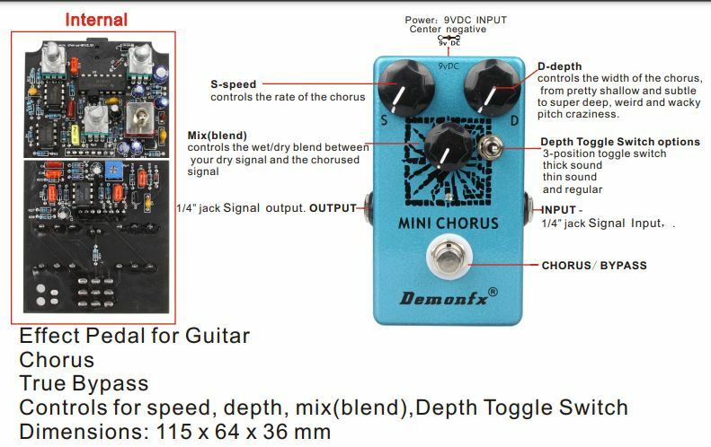 Demonfx Mini Chorus Toggle options Just arrived New/Nice Fast US Ship No wait!