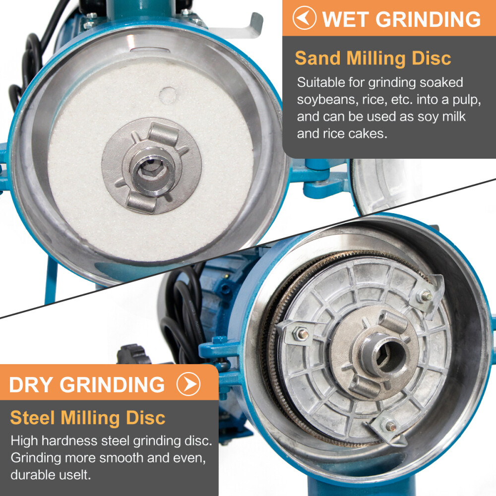 Grain Mills Electric Grain Grinder Mill, 3000W Corn Grinder Machine Grinders
