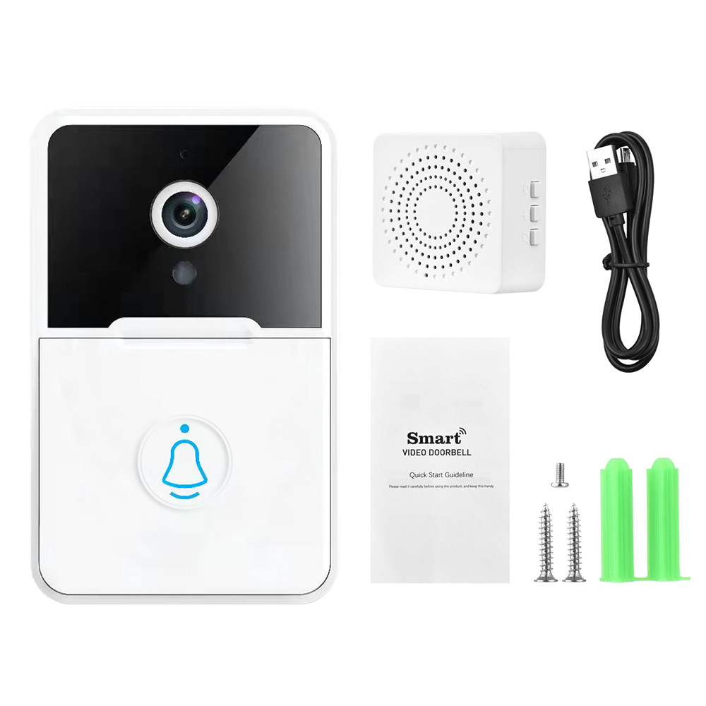 Wireless Smart WiFi Video Doorbell Camera Intercom Ring Bell with Chime Security
