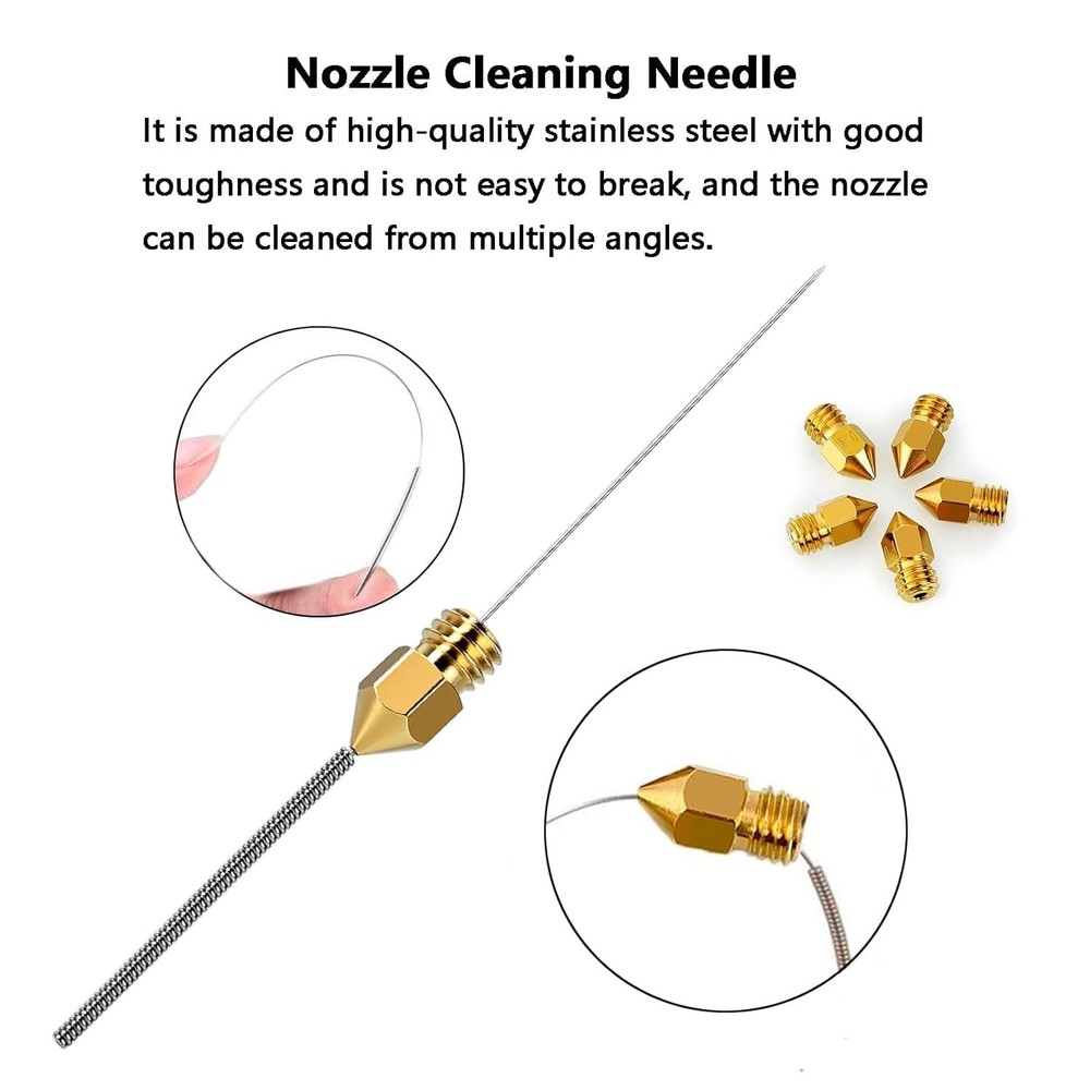 Professional Quality 24PCS Brass Nozzles for 3D Printers – Easy Maintenance Set