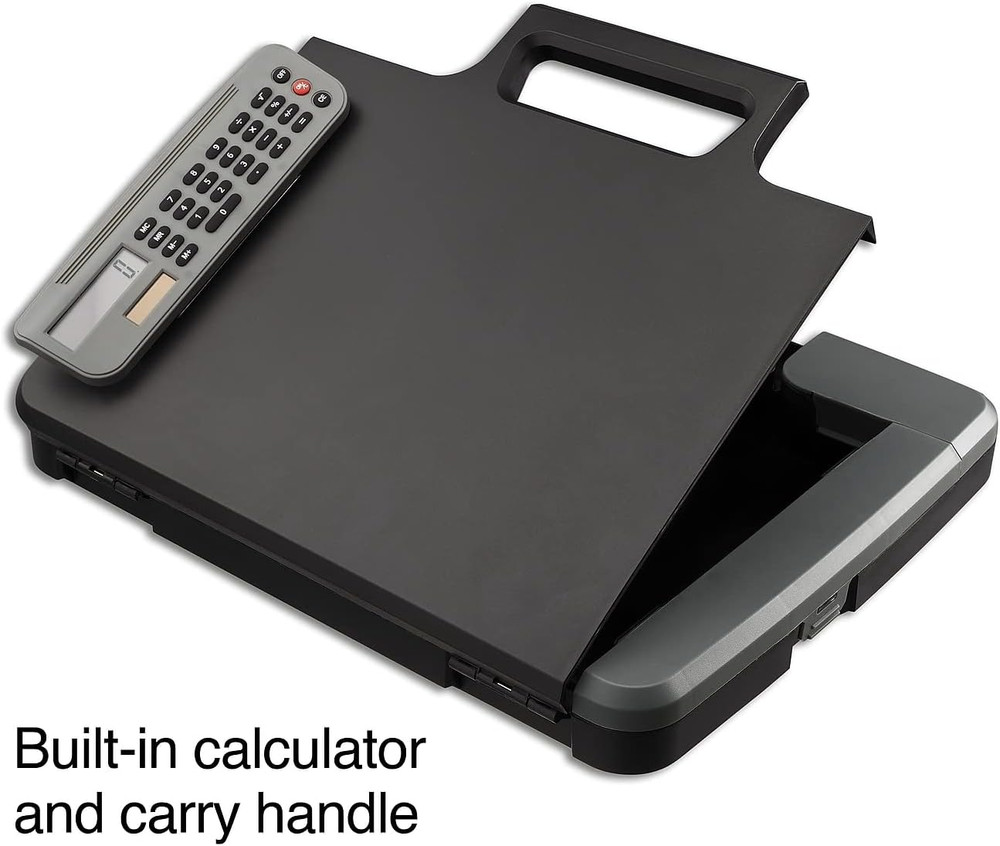 Heavy‑Duty Portable Clipboard with Calculator, Black – Multi‑Function Clipboard