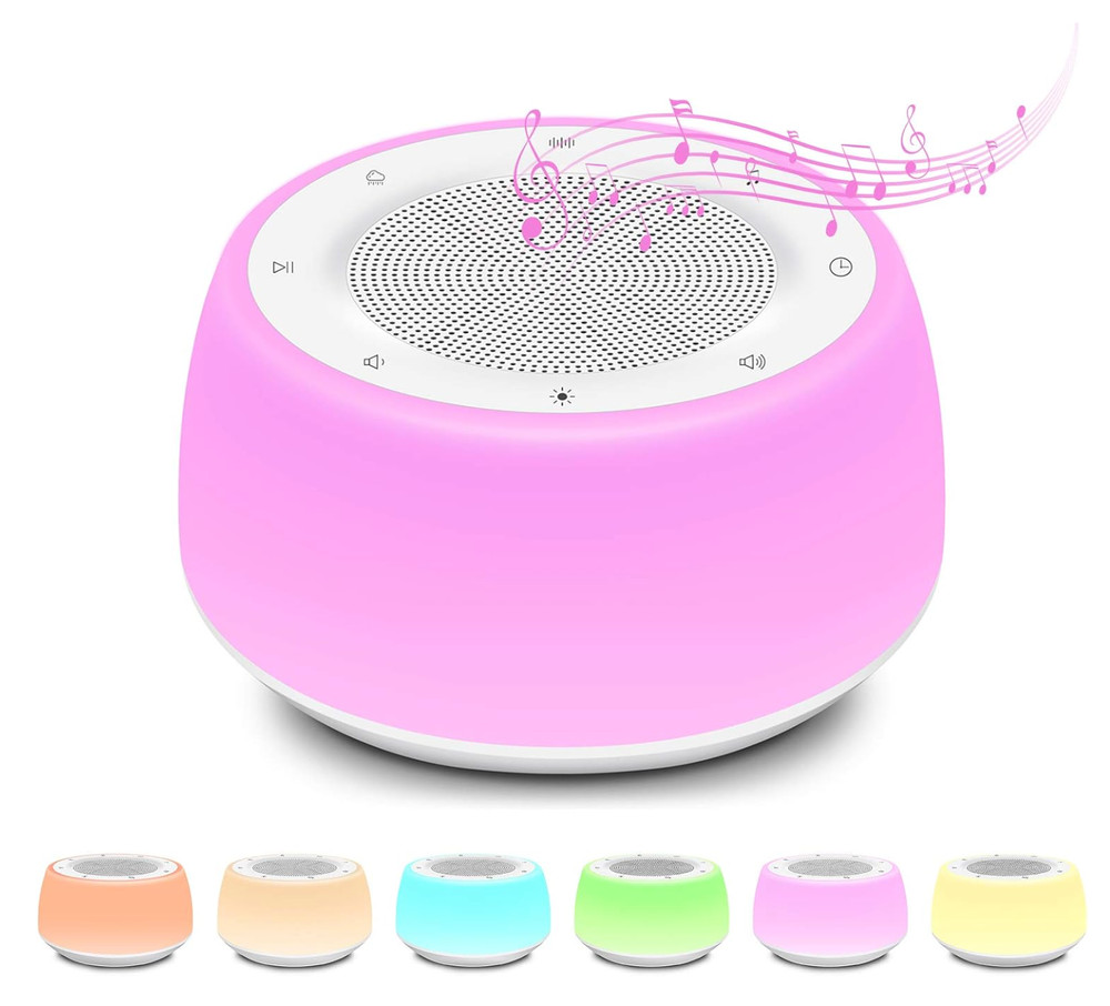 White Noise Machine Sleep Aid w/ 16 Sounds, Night Light, Timer, Touch Control