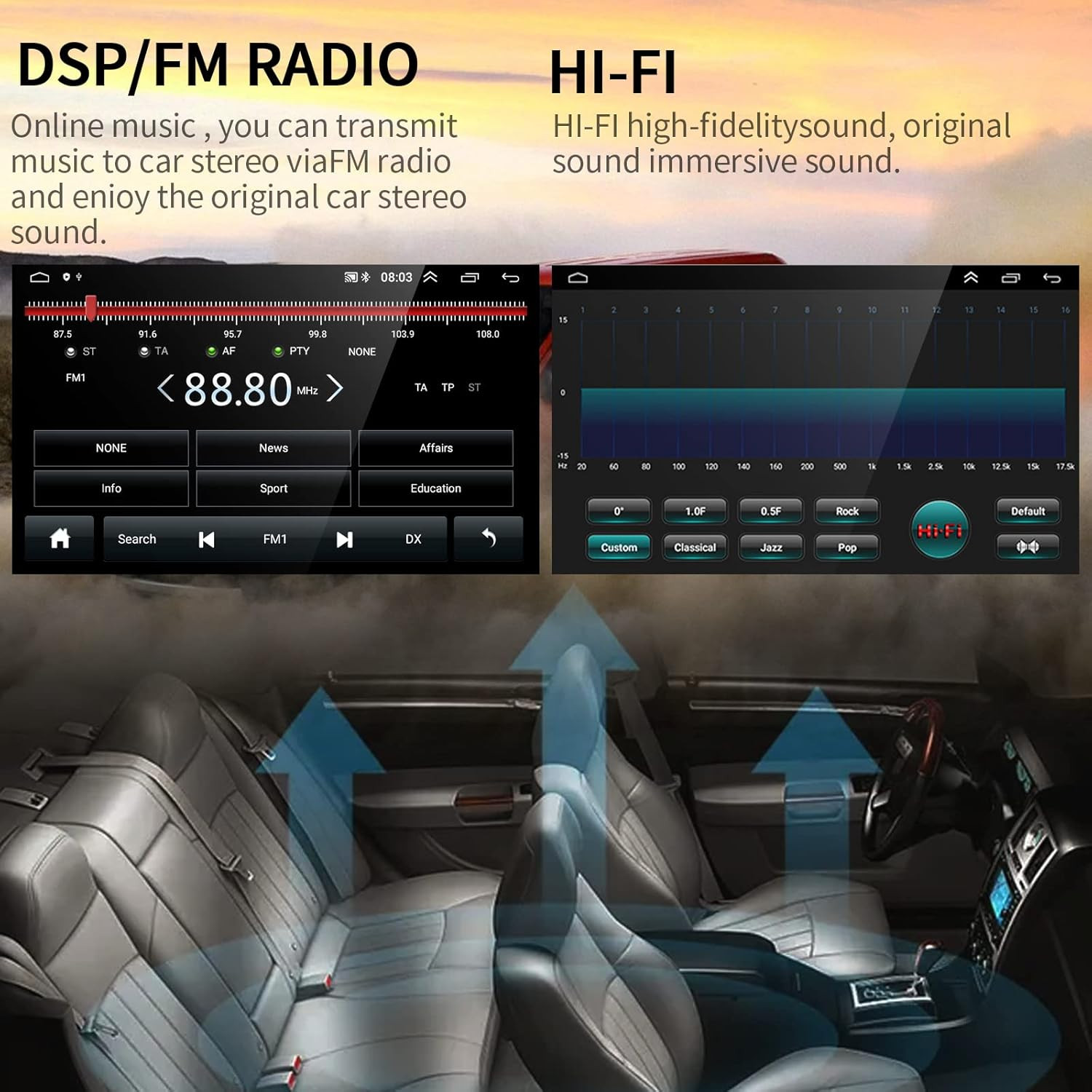 64G Apple CarPlay Car Radio Stereo Android 13 GPS NAV For Jeep Liberty 2002-2007